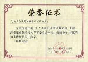 2014東方名苑8#樓優(yōu)質結構